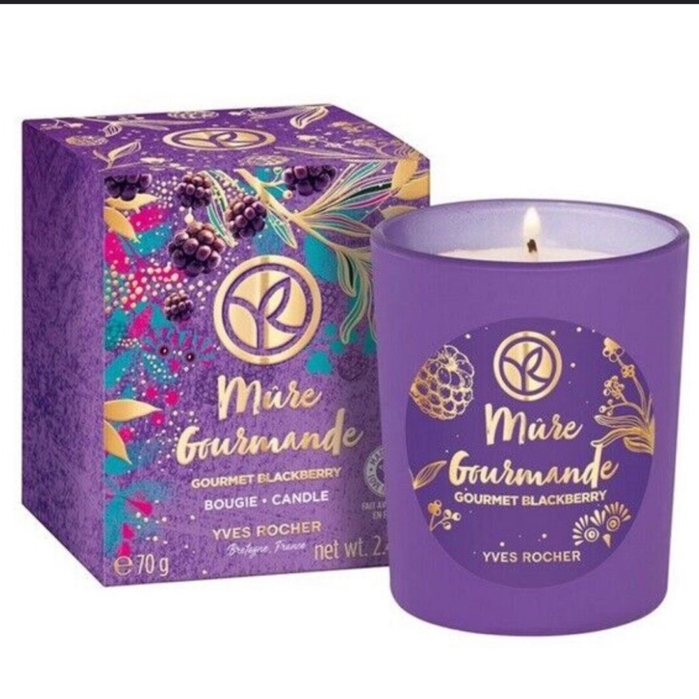 Yves Rocher Purple Gourmet Blackberry Candle